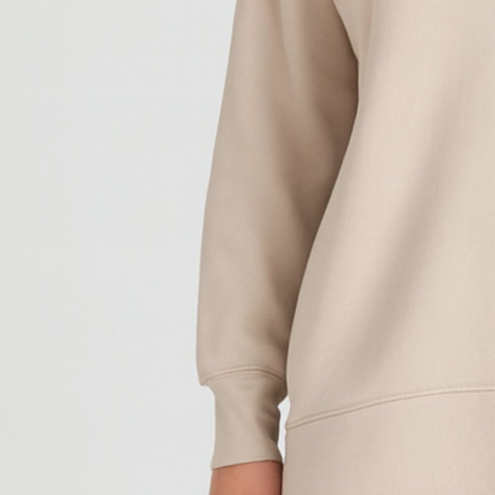 NWT Danskin Super Soft Stretch Beige Ivory Tunic Sweatshirt With Pockets - Picture 9 of 10